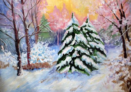 Рисунок на тему зимняя палитра