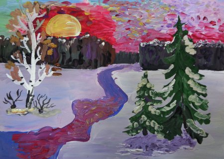 Художественный конкурс зимняя палитра