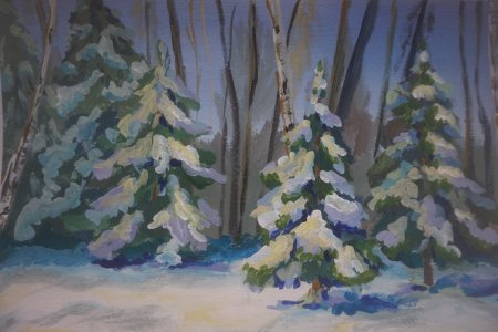 Зимний лес изо