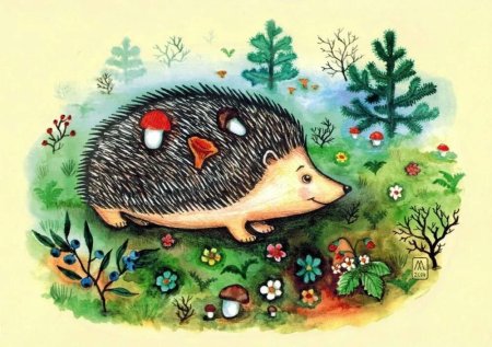 Как нарисовать ежика