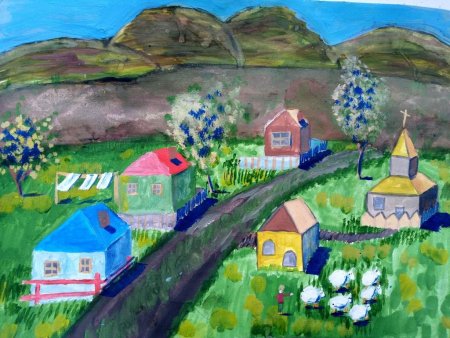 Рисунок на тему моё село