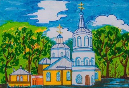 Рисование детьми храм Волгоград