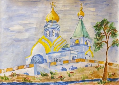 Свято Троицкий храм Тамбова рисунки