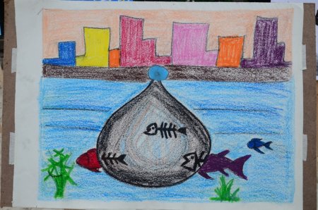 Рисунок на тему не загрязнять воду