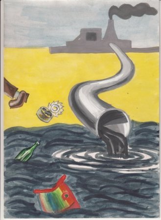 Плакат на тему загрязнение воды