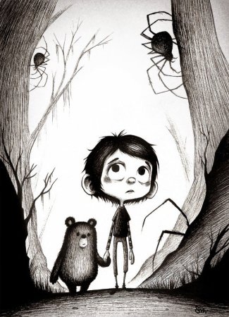 Иллюстрация на тему страх