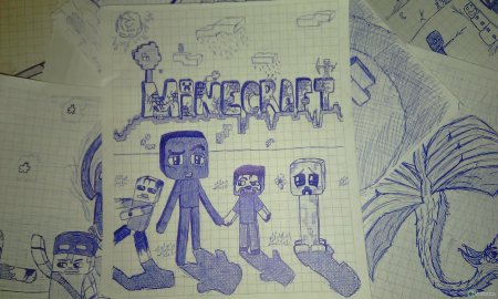 Рисунок майнкрафт карандашом