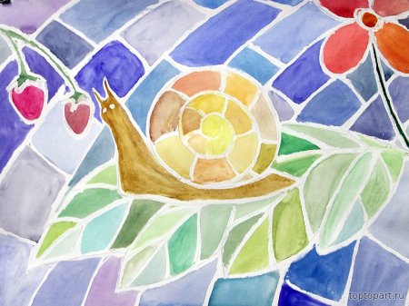 Рисование в технике мозаика для детей