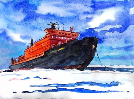 Ледокол Арктика вектор