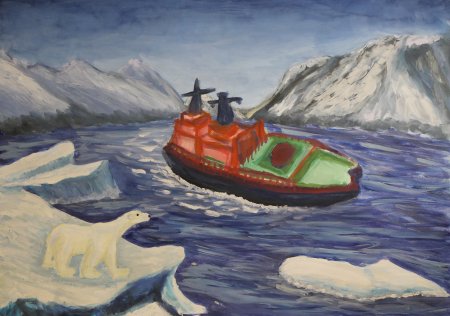 Торлопов с.а. станковая живопись "Арктика. Научная станция"