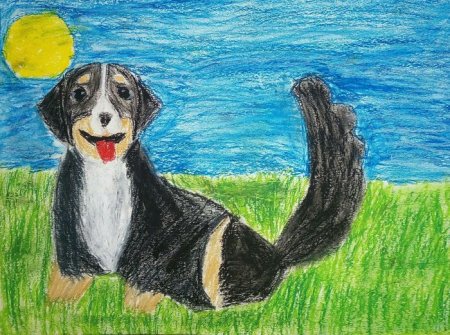 Собака детский рисунок