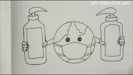 Рисунок вируса для срисовки