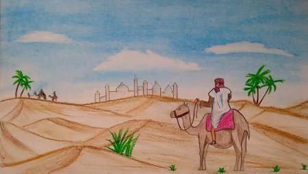 Раскраска пустыня для детей