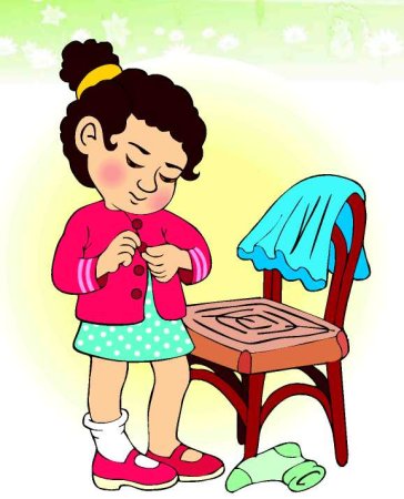 Ребенок одевается