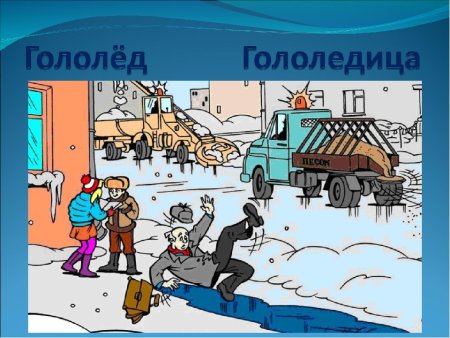 Осторожно скользкий лед