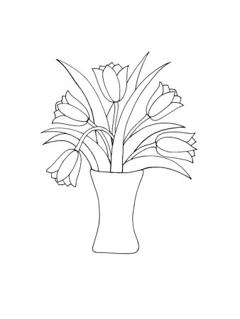 Цветы раскраска для детей