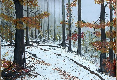 Рисование осенний дождь