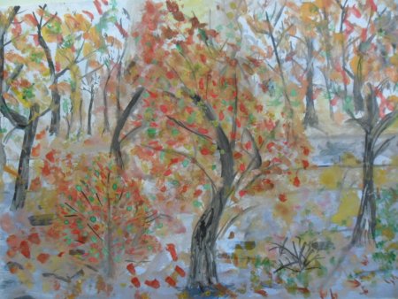 Поздняя осень рисунок