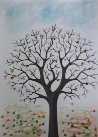 Рисование поздняя осень в подготовительной группе