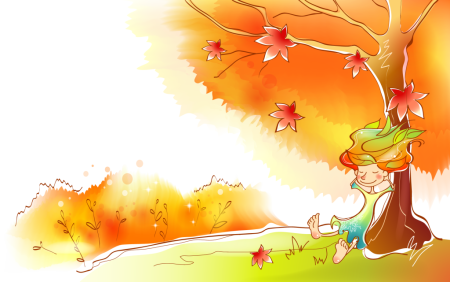 Осень фон рисованный