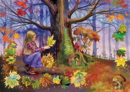 Сказочный лес осенью детям