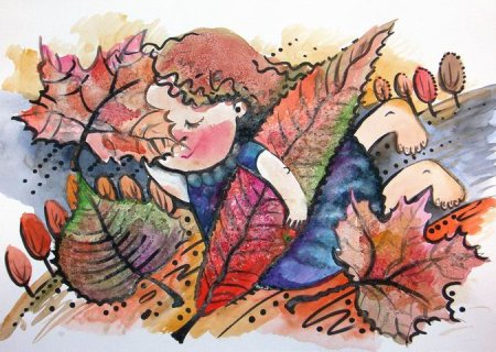 Цветные иллюстрации осени