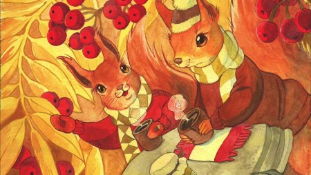 Милые осенние иллюстрации