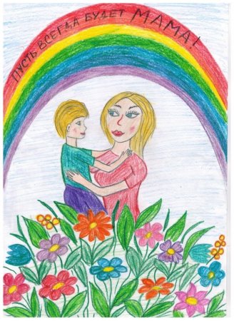 Рисунки посвященные маме