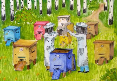 Пасека рисунок для детей