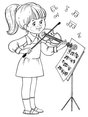 Музыкальные раскраски для детей