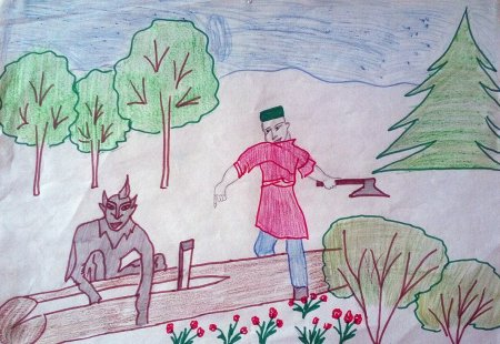 Рисунок Шурале Габдулла Тукай карандашом