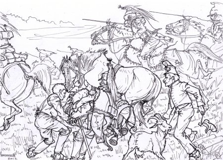 Раскраска война 1812 года Бородино