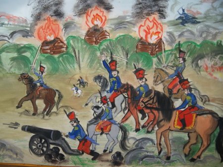 Война 1812 года Бородинское сражение рисунок