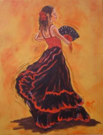 Испания фламенко рисунок