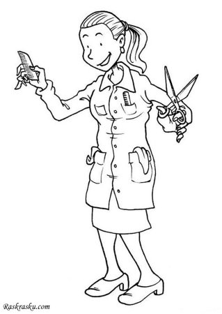 Раскраска парикмахер