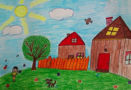 Рисунок моя деревня