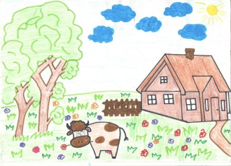 Рисунок на тему моё село