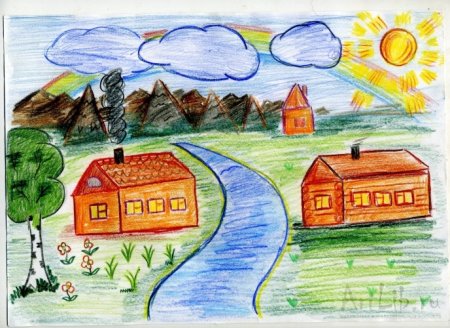 Рисунок мое село