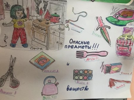 Рисование опасные предметы