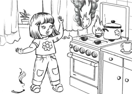 Пожарная безопасность раскраска для детей