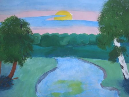 Осенний пейзаж 1 класс