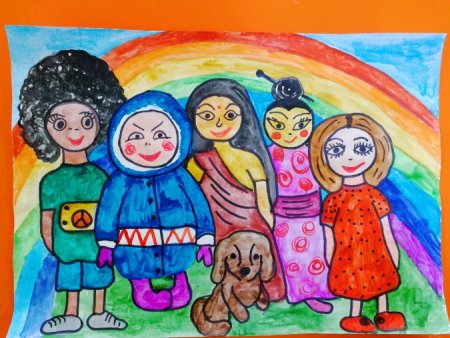 Рисунок на тему дружная Национальность