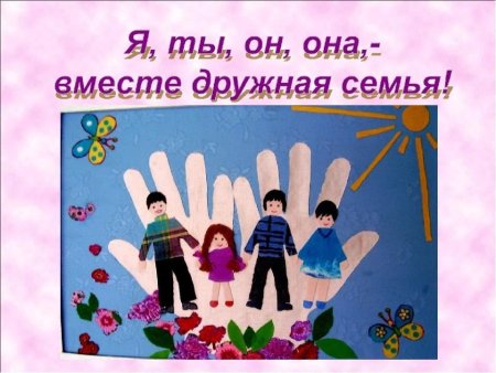 Я ты он она дружная семья