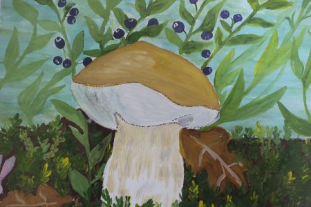 Пластилинография гриб Боровик