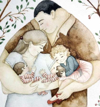 Счастливая семья иллюстрации