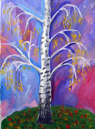 Прощание с осенью рисование