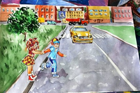 Рисунок на тему дорожное движение