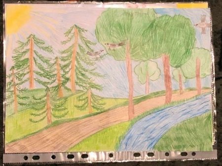 Детские рисунки на тему природа родного края