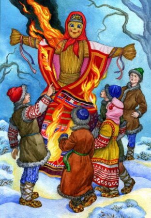 Русские народные праздники иллюстрации