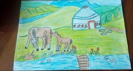 Казахстан рисунок